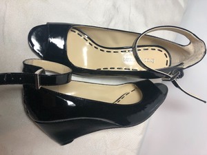 lot 175 image: Enzo Angiolini Patent Leather Wedgies & Studio Works Sling-Back Wedgies