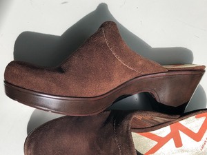 lot 378A image: Two Pairs of Suede Clogs