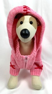 lot 22 image: Size XL Girl Dog - 3 Elite Coats, (inc. Pinkaholic Harness Jacket), Leather Purse, Boots, Car Harness and More