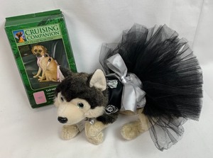 lot 26 image: XS Girl Dog Avery Black Tutu and Pink Car Harness