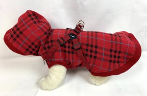 lot 45 image: Fits Like Larger M Dog Puppia Harness Coat and Leopard Knit Sweater Hoodie