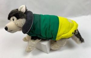 lot 64 image: Size XS Dog Reversible GF Pet Puffer Coat, Orange Raincoat and Orange Hoodie