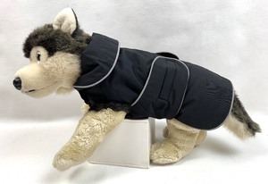 lot 65 image: Size S (or 8) Boy Dog Waterproof Black Coat, Big Brother Shirt, Boots and More