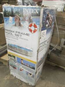 lot 1 image: 18 foot intex above ground pool ...