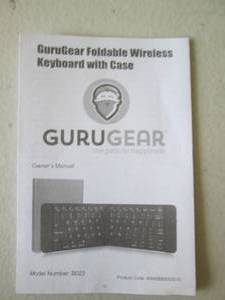 lot 58 image: gurugear foldable wireless keyboard...