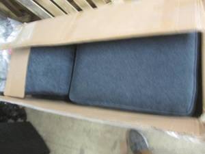 lot 122 image: 4 blue couch cushions ...