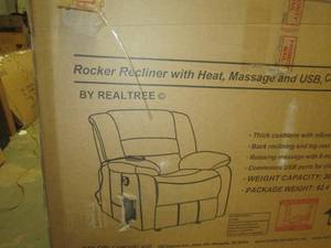 lot 154 image: rocker recliner with heat,massage a...