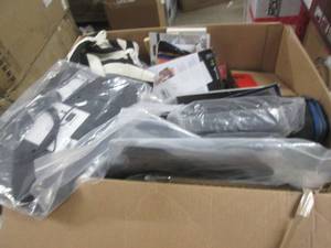 lot 182 image: box of audiovideo and other misc ...