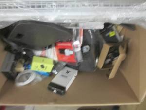 lot 184 image: box of misc phone cases, wireless c...