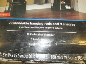 lot 193 image: mainstays double hanging closet org...