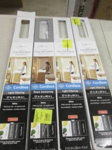 lot 202 image: 4 mainstays 1 inch vunyl mini blind...