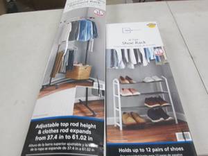 lot 205 image: mainstays 2-tier garmment rack and ...