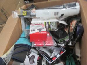 lot 210 image: box of automotive and other misc ...
