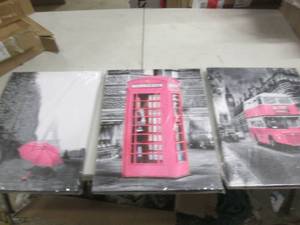 lot 214 image: art work on canvas...