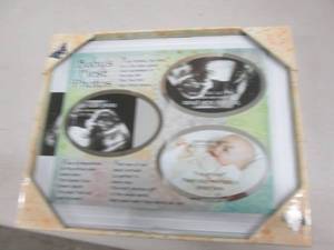 lot 229 image: babys first photos picture frame 8x...