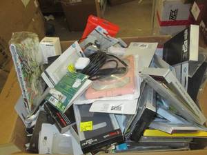 lot 241 image: box of phone acessorys ...