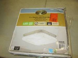 lot 256 image: 11 inch square led flush mount ligh...