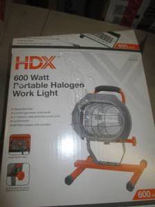 lot 272 image: hdx 600 watt portable halogen work ...