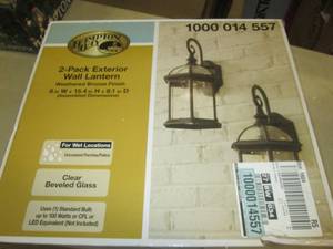 lot 275 image: 2-pack exterior wall lanterns ...