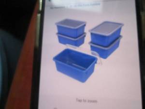 Case of 6 Small Cubby Bins- one lid...