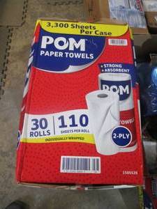 Case of 30 Rolls Pom Paper Towels...