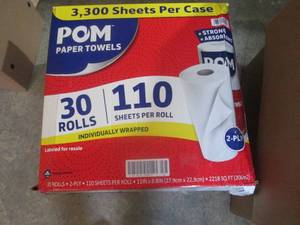 Case of 30 Rolls Pom Paper Towels...