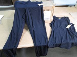 lot 116 image: Resellers Delight Box lot of Womens Apparel 20 Navy Blue Thermal Tank and Lounge Pant Sets