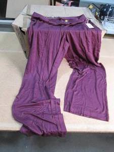 lot 117 image: Resellers Delight Box lot of Womens Apparel 29 pairs of Burgundy Lounge Pants all Size Medium