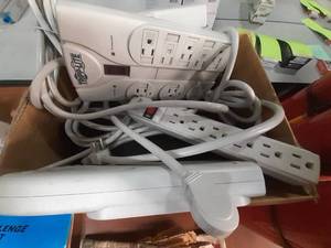 lot 9 image: Box Lot of Powerstrips and Surge Protectors