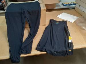 lot 111 image: Resellers Delight Box lot of Womens Apparel Navy Blue Thermal Sets each include both Tank Top and Matching Lounge Pant bottom