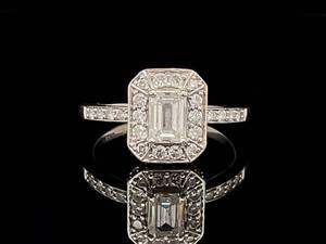 lot 22 image: .70 Carat Diamond Estate Ring in 14k White Gold $2,899 Retail VIDEO
