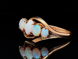 lot 53 image: Natural Opal Estate Ring in Yellow Gold $1,199 Retail VIDEO