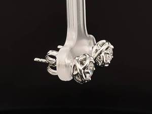 lot 19 image: Leo Diamond .46 Carat Stud Earrings in 14k White Gold $3,200 Retail VIDEO