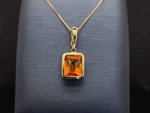 lot 58 image: Golden Topaz Pendant in 14k Yellow Gold $550 Retail VIDEO