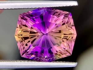 lot 14A image: 10.40 Carat Intense, High Grade Ametrine Gemstone Custom Designer Cut No Heat, No Treatment  $2,150 Retail