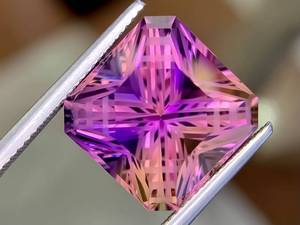 lot 7A image: 16.11 Carat Intense, High Grade Ametrine Gemstone Custom Designer Cut $2,150 Retail