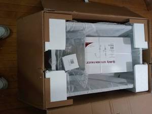 lot 31 image: Handcrafted All-in-One Undermount Stainless Steel 33 in. x 22 in. x 9 in. Single Bowl Kitchen Sink with Tray and Drain by AKDY- open box not used