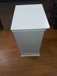 lot 39 image: Hampton Harbor 17 in. Single Tilt-Out Hamper in White by Home Decorators Collection- open box not used