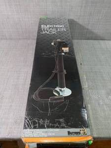 lot 44 image: 3,500 lbs. Capacity 12-Volt DC Electric Trailer Jack- not tested- used