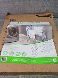 lot 54 image: Expandable Accordion Drying Rack by Greenway- open box not used