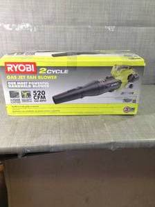 lot 1 image: 160 MPH 520 CFM 25cc Gas Jet Fan Blower by RYOBI- open box not used