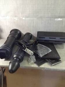lot 6 image: Stratford All-in-One, Medium, Plastic, Mailbox & Post Combo, Black by Gibraltar Mailboxes- open box not used
