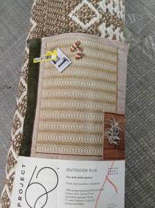 lot 19 image: Global Outdoor Rug Natural by Project 62- open box not used
