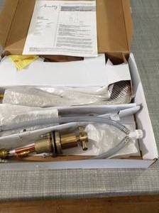 lot 13 image: Messina 8 in. Widespread 2-Handle Bathroom Faucet in Matte Gold by Avanity- open box not used