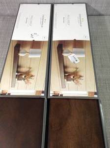 lot 25 image: Wood Block Wall Shelf Walnut by Threshold- set of 2 - not used
