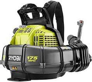 lot 85 image: 175 MPH 760 CFM 38cc Gas Backpack Leaf Blower by RYOBI- open box not used