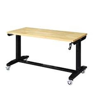 lot 91 image: 52 in. Adjustable Height Work Table by Husk- open box not used