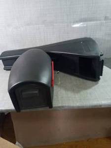 lot 72 image: Mail Master Streamline Black OverPost Mounted Plastic Mailbox by Step2- open box not used