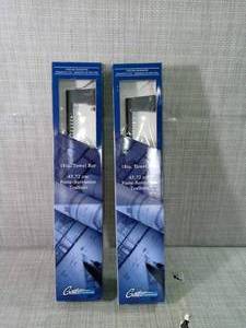 lot 74 image: Bleu 18 in. Towel Bar in Matte Black- set of 2 -  not used