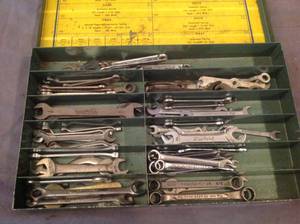 lot 141 image: Small Wrenches in Metal Organizer